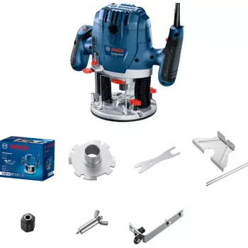 Bosch GOF 130 melna, zila 28000 RPM 1300 W