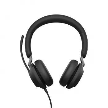 Jabra Evolve2 40 USB-A, MS Teams Stereo, Vadu, Birojs/Zvanu centrs, 20 - 20000 Hz, 188 g, Austiņas, Melna