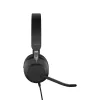 Jabra Evolve2 40 USB-A, MS Teams Stereo, Vadu, Birojs/Zvanu centrs, 20 - 20000 Hz, 188 g, Austiņas, Melna