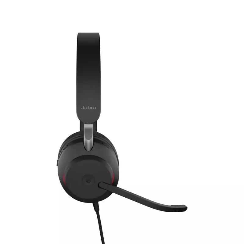 Jabra Evolve2 40 USB-A, MS Teams Stereo, Vadu, Birojs/Zvanu centrs, 20 - 20000 Hz, 188 g, Austiņas, Melna