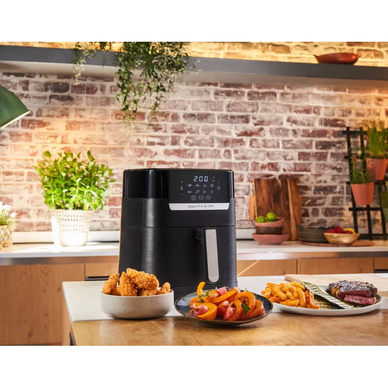 Tefal Easy Fry & Grill EY5058 viena 4,2 L brīvstāvošs 1550 W karstā gaisa fritieris Melna
