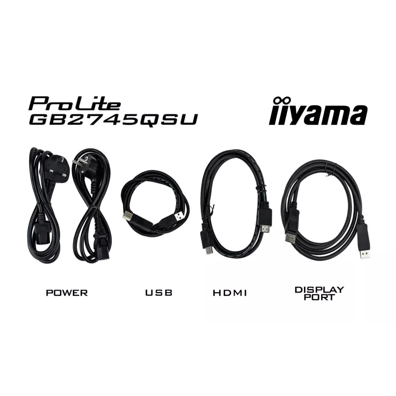 iiyama G-MASTER GB2745QSU-B2 datora monitors 68.6 cm (27 colli) 2560 x 1440 pikseļi Wide Quad HD LED Melns