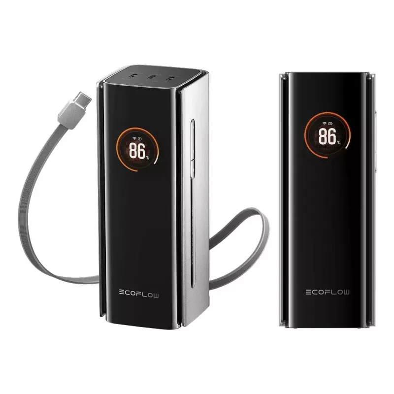 Ārējais akumulators EcoFlow RAPID Pro 20000 mAh litija 230W, 3× USB-C, melns