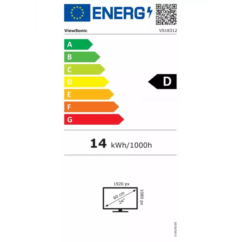 Viewsonic TD2423 datora monitors 59,9 cm (23,6 collas) 1920 x 1080 Full HD LED skārienekrāns Multi-user Melns