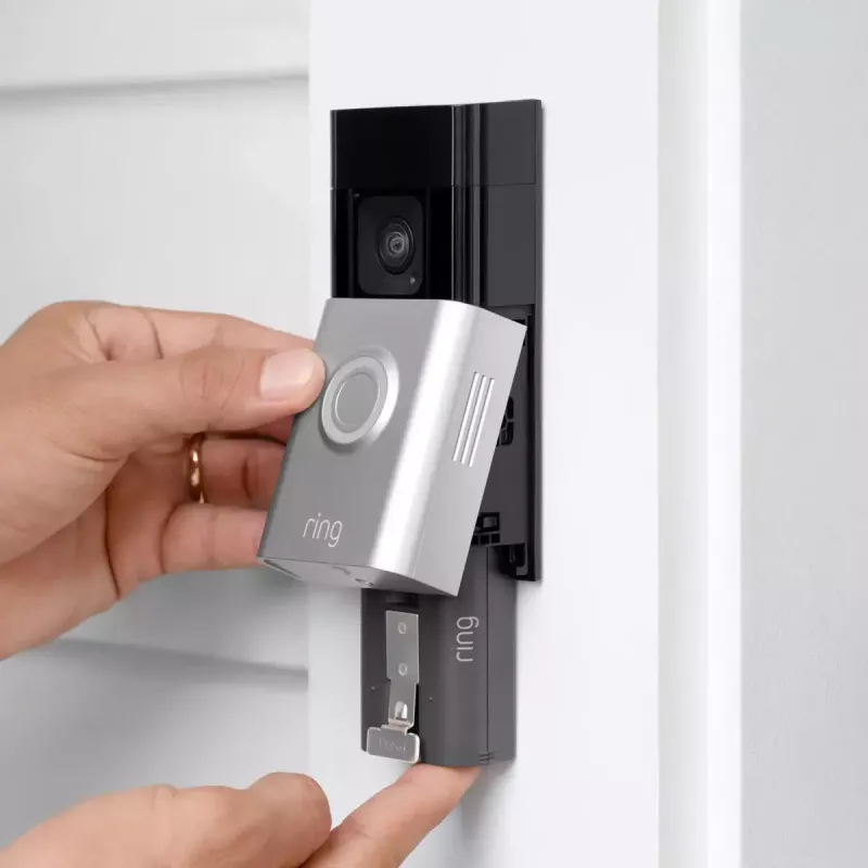 Battery Doorbell Plus Ring Melns Nickel