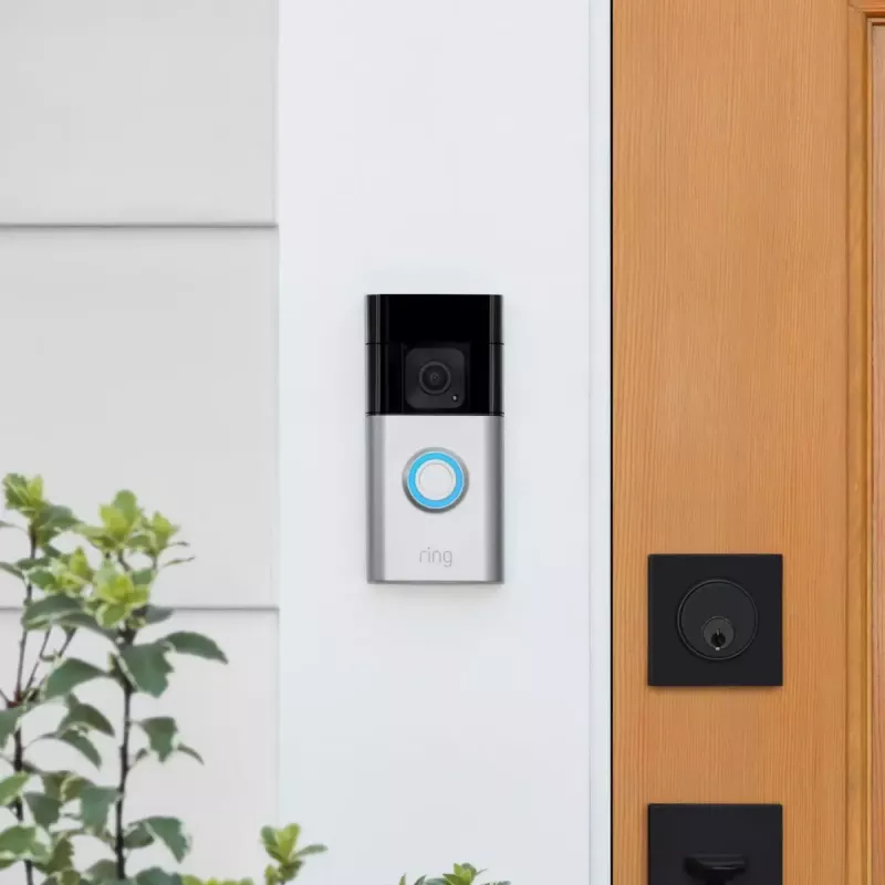 Battery Doorbell Plus Ring Melns Nickel
