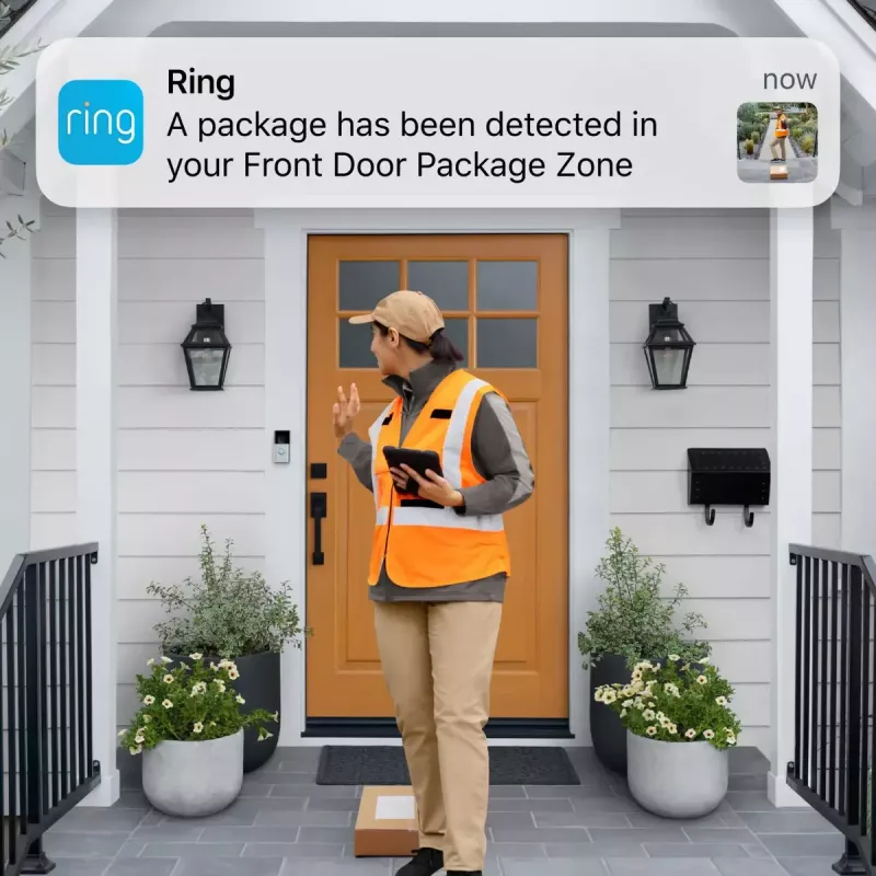 Battery Doorbell Plus Ring Melns Nickel