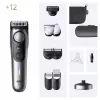 Braun BeardTrimmer 9 BT9560 bārdas trimmeris Baterija 52 2 cm Mitrā un Sausā Melns, Sudrabs