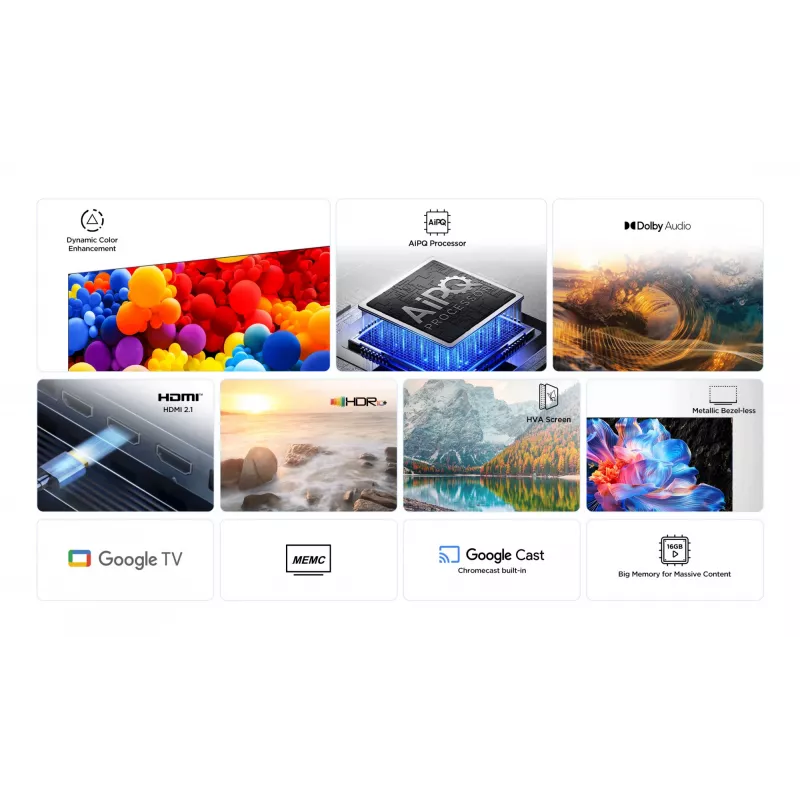 TCL 55P69K TV 139.7 cm (55 collas) 4K Ultra HD Smart TV Wi-Fi Melns