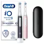 Oral-B iO3 Duo pieaugušo vibrējošā zobu birste Melna, Rožu, Balta
