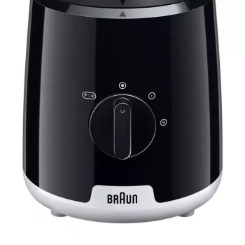 Braun JB1051BK PowerBlend 1 galda blenderis, 600 W, 1,25 l, stikla krūze, melns