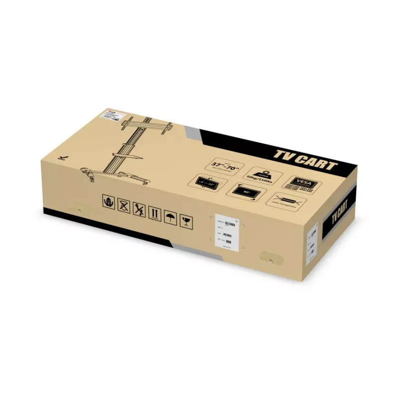 Equip 650602 37-70“ 90° Rotējošs Viena Displeja LFD Grozs, 50 kg, 94 cm (37 collas), 177,8 cm (70 collas), 200 x 200 mm, 600 x 400 mm, -12 - 5°