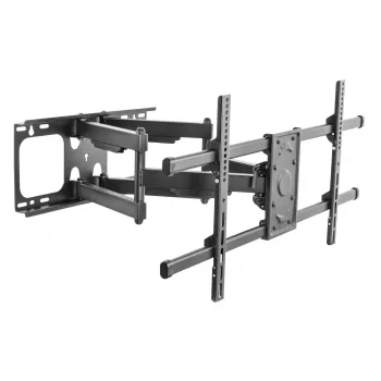 Equip 37 collu - 90 collu noliecams/grozāms TV sienas stiprinājums, 200 x 200 mm, 816 x 410 mm, -15 - 5°, -60 - 60°, tērauds, melns