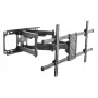 Equip 37 collu - 90 collu noliecams/grozāms TV sienas stiprinājums, 200 x 200 mm, 816 x 410 mm, -15 - 5°, -60 - 60°, tērauds, melns