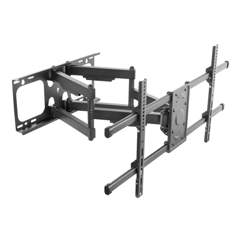 Equip 37 collu - 90 collu noliecams/grozāms TV sienas stiprinājums, 200 x 200 mm, 816 x 410 mm, -15 - 5°, -60 - 60°, tērauds, melns
