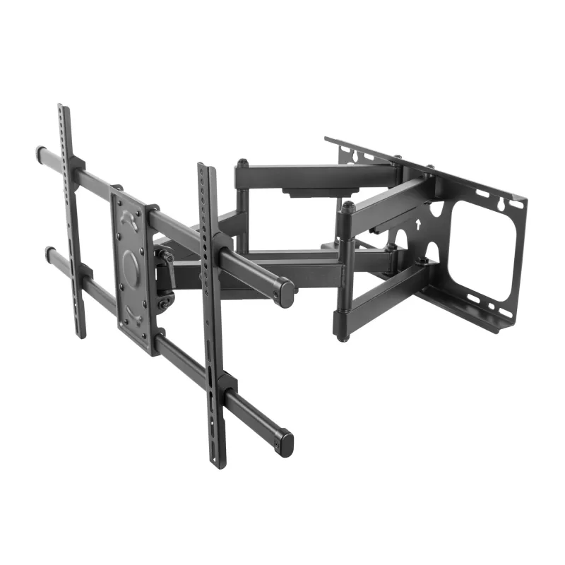 Equip 37 collu - 90 collu noliecams/grozāms TV sienas stiprinājums, 200 x 200 mm, 816 x 410 mm, -15 - 5°, -60 - 60°, tērauds, melns