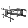 Equip 37 collu - 90 collu noliecams/grozāms TV sienas stiprinājums, 200 x 200 mm, 816 x 410 mm, -15 - 5°, -60 - 60°, tērauds, melns