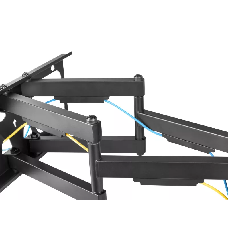 Equip 37 collu - 90 collu noliecams/grozāms TV sienas stiprinājums, 200 x 200 mm, 816 x 410 mm, -15 - 5°, -60 - 60°, tērauds, melns