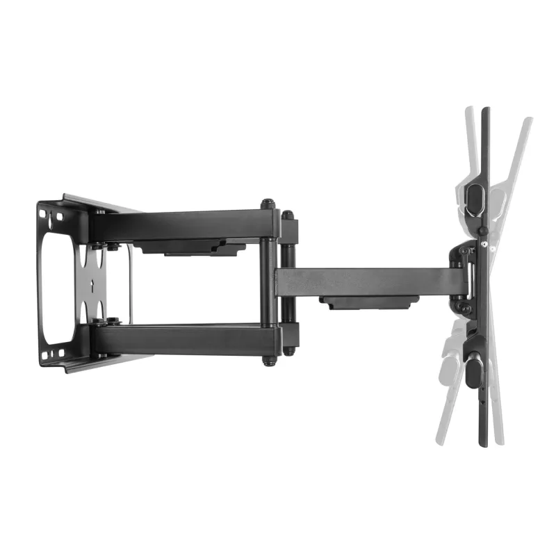 Equip 37 collu - 90 collu noliecams/grozāms TV sienas stiprinājums, 200 x 200 mm, 816 x 410 mm, -15 - 5°, -60 - 60°, tērauds, melns