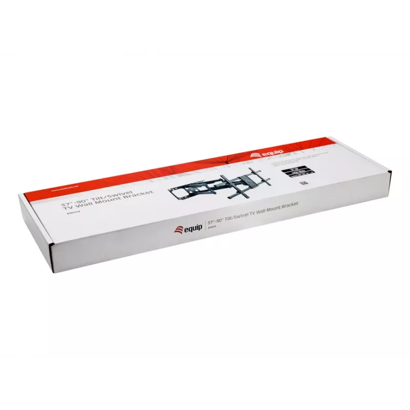 Equip 37 collu - 90 collu noliecams/grozāms TV sienas stiprinājums, 200 x 200 mm, 816 x 410 mm, -15 - 5°, -60 - 60°, tērauds, melns