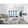 Equip 37 collu - 90 collu noliecams/grozāms TV sienas stiprinājums, 200 x 200 mm, 816 x 410 mm, -15 - 5°, -60 - 60°, tērauds, melns