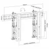 Equip 37 collu-70 collu izvelkamais video sienas stiprinājuma kronšteins