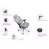 Equip Ergonomic Premium Office Chair with Headrest and Armrests, Blue Melns