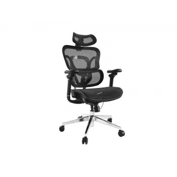 Equip Ergonomic Premium Office Chair with Headrest and Armrests, Melns