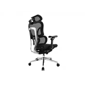 Equip Ergonomic Premium Office Chair with Headrest and Armrests, Melns