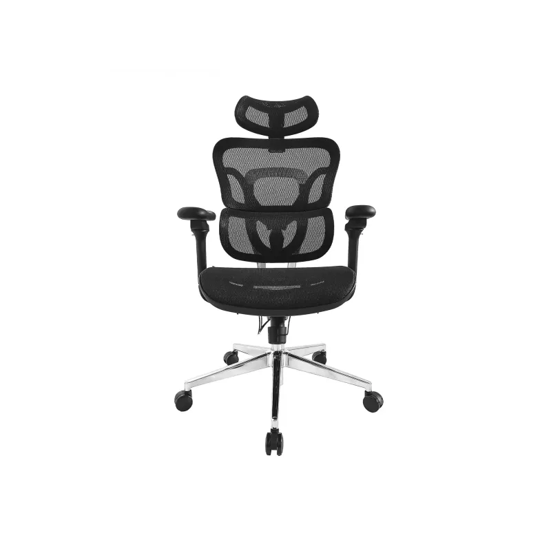 Equip Ergonomic Premium Office Chair with Headrest and Armrests, Melns
