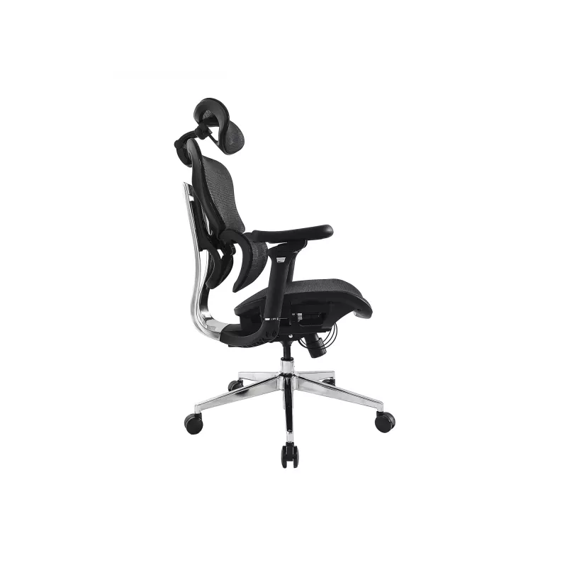 Equip Ergonomic Premium Office Chair with Headrest and Armrests, Melns