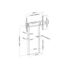 Equip 55 collu-100 collu fiksēts motorizēts sienas stiprinājuma statīvs, 139,7 cm (55 collas), 2,54 m (100 collas), 200 x 200 mm, 800 x 600 mm, Alumīnijs, Plastmasa, Nerūsējošais tērauds, Melns