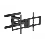 Equip 43 collu–100 collu pilnas kustības TV stiprinājuma kronšteins, 200 x 200 mm, 800 x 400 mm, -10 – 5°, -60 – 60°, plastmasa, nerūsējošais tērauds, melns