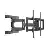 Equip 43 collu–100 collu pilnas kustības TV stiprinājuma kronšteins, 200 x 200 mm, 800 x 400 mm, -10 – 5°, -60 – 60°, plastmasa, nerūsējošais tērauds, melns