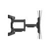 Equip 43 collu–100 collu pilnas kustības TV stiprinājuma kronšteins, 200 x 200 mm, 800 x 400 mm, -10 – 5°, -60 – 60°, plastmasa, nerūsējošais tērauds, melns