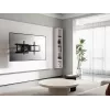 Equip 43 collu–100 collu pilnas kustības TV stiprinājuma kronšteins, 200 x 200 mm, 800 x 400 mm, -10 – 5°, -60 – 60°, plastmasa, nerūsējošais tērauds, melns
