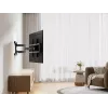 Equip 43 collu–100 collu pilnas kustības TV stiprinājuma kronšteins, 200 x 200 mm, 800 x 400 mm, -10 – 5°, -60 – 60°, plastmasa, nerūsējošais tērauds, melns