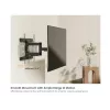 Equip 43 collu–100 collu pilnas kustības TV stiprinājuma kronšteins, 200 x 200 mm, 800 x 400 mm, -10 – 5°, -60 – 60°, plastmasa, nerūsējošais tērauds, melns