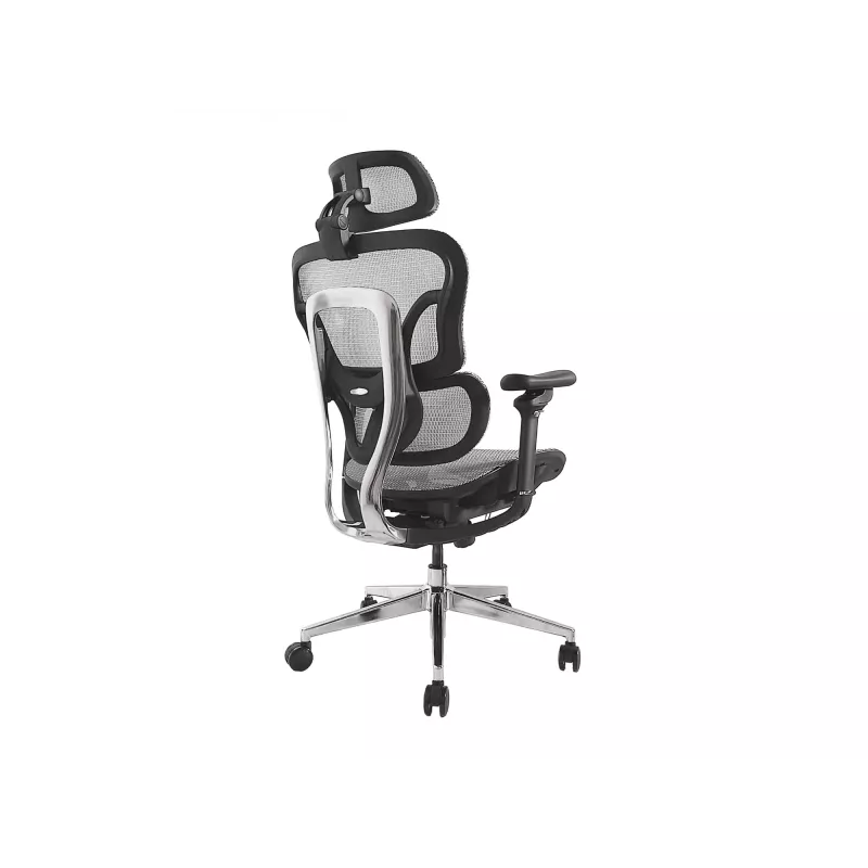 Equip ergonomisks premium klases biroja krēsls ar galvas balstu un roku balstiem, pelēks