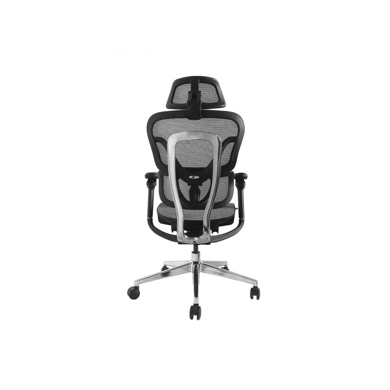 Equip ergonomisks premium klases biroja krēsls ar galvas balstu un roku balstiem, pelēks
