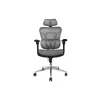 Equip ergonomisks premium klases biroja krēsls ar galvas balstu un roku balstiem, pelēks