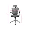 Equip ergonomisks premium klases biroja krēsls ar galvas balstu un roku balstiem, pelēks