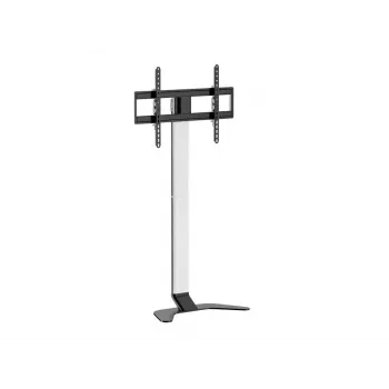 Grīdas TV statīvs/turētājs EQUIP 650614 37–86 collu ekrāniem, līdz 45 kg, VESA 100x100–600x400, augstums 900–1100 mm, slīpums -10° līdz 5°, sudrabains