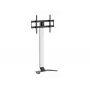 Grīdas TV statīvs/turētājs EQUIP 650614 37–86 collu ekrāniem, līdz 45 kg, VESA 100x100–600x400, augstums 900–1100 mm, slīpums -10° līdz 5°, sudrabains