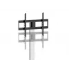 Grīdas TV statīvs/turētājs EQUIP 650614 37–86 collu ekrāniem, līdz 45 kg, VESA 100x100–600x400, augstums 900–1100 mm, slīpums -10° līdz 5°, sudrabains