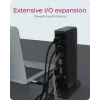 ICY BOX IB-DK2252AC vadu USB 3.2 Gen 1 (3.1 Gen 1) Type-C melns