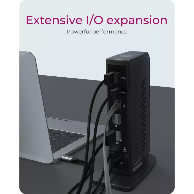 ICY BOX IB-DK2252AC vadu USB 3.2 Gen 1 (3.1 Gen 1) Type-C melns
