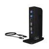 ICY BOX IB-DK2252AC vadu USB 3.2 Gen 1 (3.1 Gen 1) Type-C melns