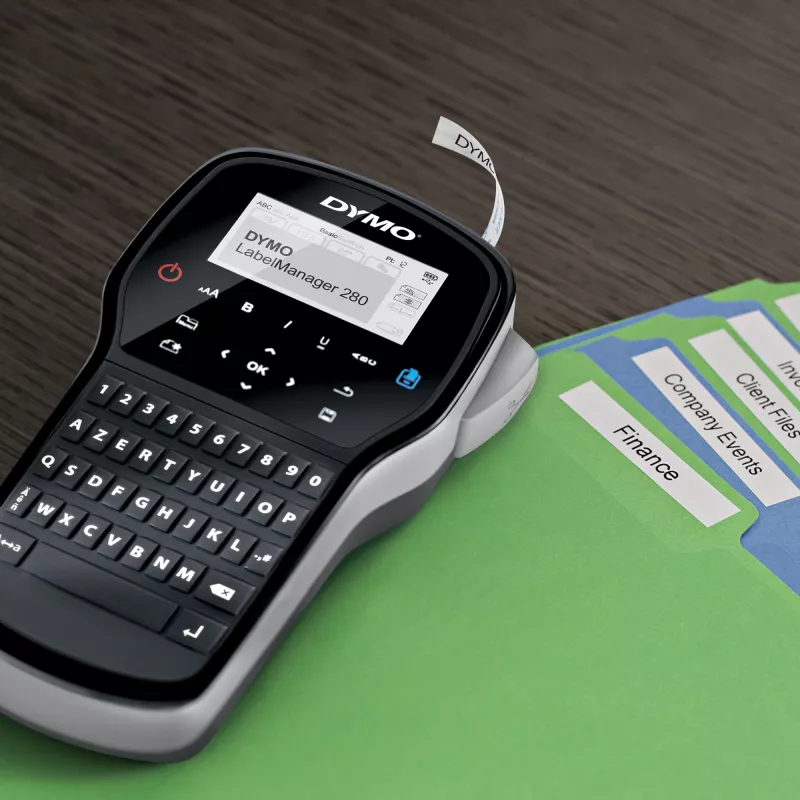 DYMO LabelManager ™ 280 AZERTY, AZERTY, D1, termopārnese, 180 x 180 DPI, 15 mm/s, melna, sudrabota