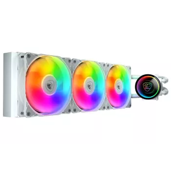 COUGAR CPU ūdens dzesēšana, Poseidon Elite 360, ARGB, Balta, Viss-vienā šķidruma dzesētājs, 12 cm, 500 RPM, 2200 RPM, Balta